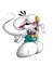 Magic Canvas Art - Bilder Diddl Maus Cartoon Leinwandbild 1- teilig Hochwertiger Kunstdruck modern Wandbilder Wanddekoration Design Wand Bild, Größe: 40 x 30 cm