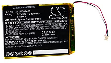 vhbw Battery Replacement for Boyue CLP307499 for e-Book Reader e-Reader (2300mAh, 3.7V, Li-Polymer)