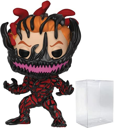 POP Marvel: Venom - Carnage Cletus Kasady Funko Pop! Vinyl Figure (Bundled with Compatible Pop Box Protector Case), Multicolored, 3.75 inches