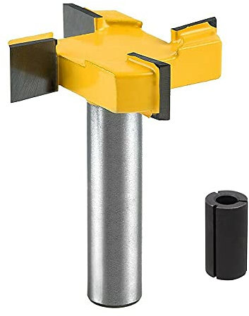 Saipor Fresa plana de madera para fresadora, vástago de 8 mm, fresa CNC, fresadora de placas, fresadora de limpieza, lijadora de spoilboard, fresadora de superficie