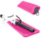 Heat Resistant Silicone Mat Pouch for Hair Straightener Flat Iron Curling Iron Hot Hair Tools for Home and Travel, Pink