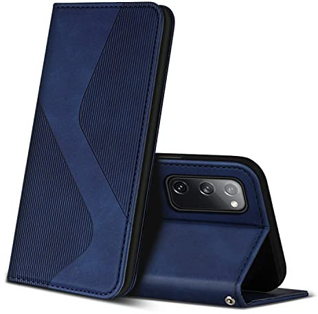 ZONNAVI Coque pour Samsung Galaxy S20 FE, Premium Étui Housse en Cuir de Protection, Clapet Folio Portefeuille pour Samsung S20 FE (Bleu)