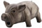 lyrlody Quietschendes Schwein-Spielzeug aus Latex, Zahnreinigung, Interaktives Quietschendes Spielzeug, Niedliches Interaktives Schwein, Hundespielzeug, Kau-Quietsch-Spielzeug, 16 × 8 × 8 cm(Schwarz)
