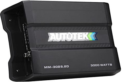 Autotek MM-3025.2D Mean Machine 3000 Watt Amplifier, Compact Bridgeable, 2 Channel Amplifier
