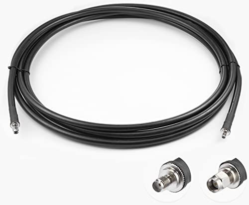 Vecys SMA Cable SMA Male to Female Bulkhead VLMR400 16.4ft /5M RF Coaxial Cable for Router Antenna Signal Enhancer Wireless Adapter