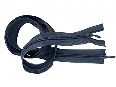 Cerniera Lampo Zip Invisibile – Fettuccia Leggera Divisibile, Sganciabile con Doppio Cursore – 1 Mt