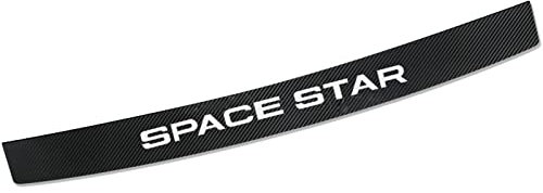 Auto Heck Stoßstangenschutz für Mitsu-bishi SPACE STAR, Kofferraum Schutzbrett Ladekantenschutz Kohlefaser Anti-Kratz Deko Aufkleber Styling Zubehör