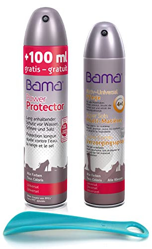 Set Universal Pflegespray 300ml und Imprägnierungsspray Power Protector 400ml (18cm Schuhlöffel)