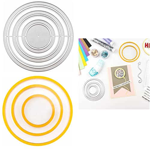 3 Kleberschüttlerscheiben mit 1 verschachtelten Kreis Schneiden für Shaker Card Circle 3D Dimensional Shaker -Scheibe für Shaker -Karten, die Plastik -Plastik -Flat Shaker Deckungen Machen