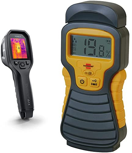 Flir TG165-X MSX Caméra Thermique & Brennenstuhl Détecteur d'humidité MD à pile (arrêt automatique après 3min d'utilisation) Gris sans Batterie