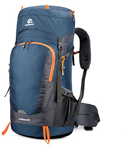 Wanderrucksack,65L Wasserdichter Wanderrucksack Regenklappe Outdoor Sport Reiserucksack für Camping Klettern Bergsteigen
