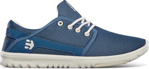 Etnies Scout – Ultra-Light Lifestyle, Reinforced Design, Cushioned Feel, Everyday Comfort, Vegan - Blue/White - 4