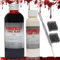 Sang artificiel d'Halloween,faux sang 100 ml, lait de latex 60 ml,sang artificiel lavable,sang de vampire, sang zombie avec 2 éponges de maquillag spatule pour le maquillage d'Halloween et le cosplay