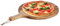 Relaxdays Pizza Board, Round Platter, Acacia Wood, Ø 35.5 cm, Serving Plate with Handle, Tableware, Cheeseboard, Natural, 2 x 48 x 35.5 cm