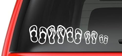 WildeBabsKLBT 15cm Hochwertiger Auto-Aufkleber Sticker Decal Autoaufkleber Aufkleber-Folie Flip Flop Family Familie D99