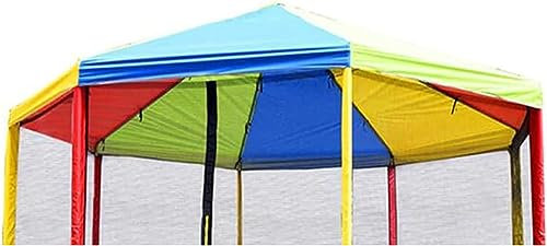 MekUk Trampolinzubehör 15FT Bunte Trampolin-Sonnenschutzabdeckung, Outdoor-Trampoline-Zeltzubehör