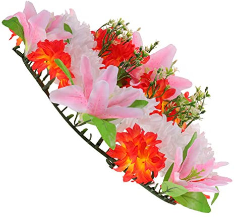 Ciieeo Fioriera Funebre Artificiale Fiori Di Loto Ghirlanda Per Cimitero e Cerimonie Di Decorazione Elegante e Resistente Per Onorare Deceduti