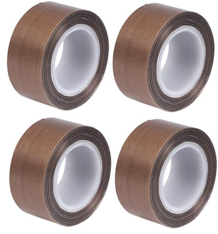 SopimusZ 4 Stück Nastro in teflon, 20 mm x 10 m, ad alta temperatura, spessore 0,18 mm, resistente al calore fino a 300 °C, per macchina sottovuoto, sigillatura a impulsi