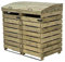 BinBreeze wheelie bin storage unit, wooden outdoor cover, recycling box storage (Double, with shelf)