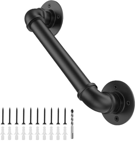 Metallindustrie Treppengeländer Innen, Treppengeländer Rutschfest mit Wandhalterung, Treppen Handlauf für Außen- und Innentreppen,Veranda,1.22M/4FT