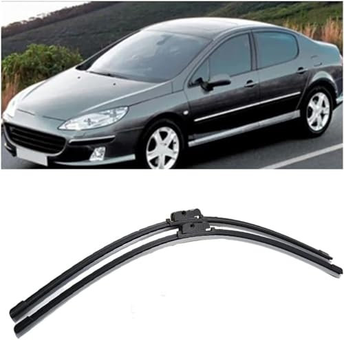 QDFGNKBAI Coche Escobillas Limpiaparabrisas para Peugeot 407 407 SW 2004-2010 28+28, Parabrisas Cepillos Lluvia Limpia Bien ultrasilencioso,Fáciles Instalar