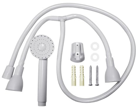 1 juego de ducha, accesorio de baño portátil, boquilla ajustable y manguera, accesorios de repuesto de baño, accesorios de baño para mascotas, adecuado para uso en interiores y exteriores.