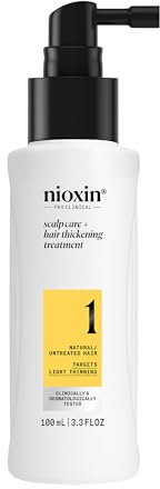 Nioxin System 1 Scalp + Hair Thickening Leave On Treatment - Serum für natürliches Haar mit leichter Ausdünnung - mit Niacinamid und Biotin (100 ml)