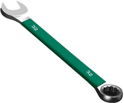 Llave de trinquete de cabeza fija de 6 mm a 32 mm, llave combinada de acero profesional