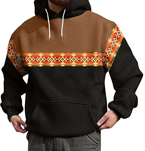 QINQNC Reißverschluss Mens Hoodie Sweatjaacke Herren Herren Winter Lässig O Hals Langarm 3D Gedruckt Kapuzen Sweatshirt Top Bluse Bartiken Farbe Set Kapuzenullover Partner Hoodie (Black, XL)