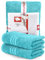 DecoHomeTextil Handtuch-Set 2 Handtücher in Türkis aus 100% Baumwolle, hochwertig, kuschelweich und saugstark