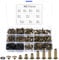480 Pcs Chicago Screws, Chicago Binding Screws, Binding Screws Rivets for Leather Rivets Kit, Chicago Screw Posts for Handbag Purse Collar Backpack Belt Rivets, M5*6/8/10/12/15/18/20mm, M4*4/5mm