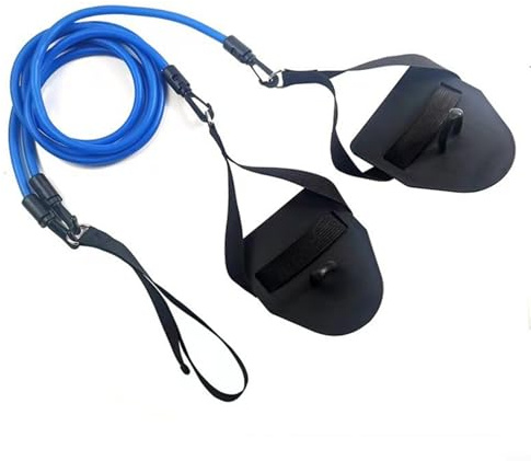 Dryland Schwimmtrainer, Widerstandsband mit Paddeln, Blau, 18 kg