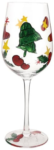 CONGARTENO Copa De De Pintada Mano Para Cócteles y Bebidas Diseño Elegante Para Decoración Navideña y Celebraciones
