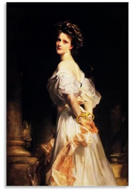 ZhuCaiRr John Singer Sargent Painter Works (Mrs. Waldorf Astor) Poster, dekoratives Gemälde, Leinwand, Wandkunst, Wohnzimmer, Schlafzimmer, 40 x 60 cm