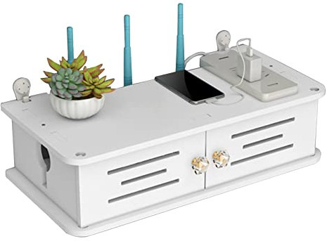 Vynetra Wifi Router Storage Box Porta Cavo Mensola a Parete