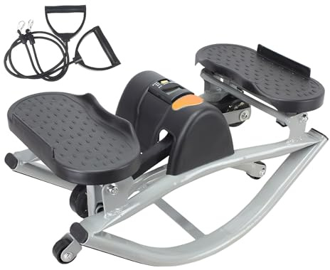 Stepper de Fitness con Balanceo Lateral - Máquina de Ejercicio para Casa, Stepper Bajo de Lado a Lado, Ejercitador Portátil de Piernas con Movimiento de Torsión | Ejercitador Portátil y Compacto para