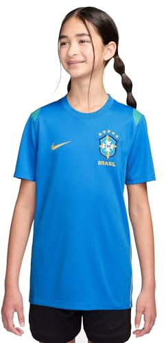 Nike Unisex Kinder Brasilien Academy Pro Nike Dri-fit Kurzarm-fußballoberteil aus Strickmaterial für Ältere Kinder Kurzarm-Fußballoberteil