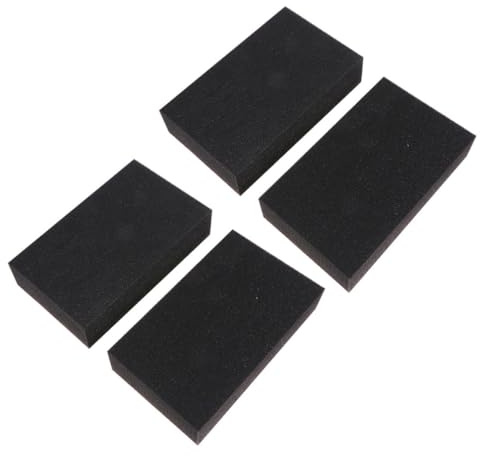 SHOWERORO 4pcs Black Car Wash Sponge Set Strong Water Absorption and Delicate Touch, Auto Clean Sponge for Efficient Vehicle Exterior Care and Comfortable to Hold Cleaning