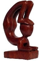 Wogeka Turner Mann Kunst abstrakt Holz Figur A10.12