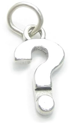 Fragezeichen Sterling Silber Charm .925 x1 Fragen Antworten Charms