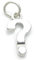 Fragezeichen Sterling Silber Charm .925 x1 Fragen Antworten Charms