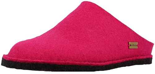 HAFLINGER Damen Hausschuh Herren Pantoffel Wollfilz anatomisch Flair Soft 311010, Größe:37 EU, Farbe:Pink
