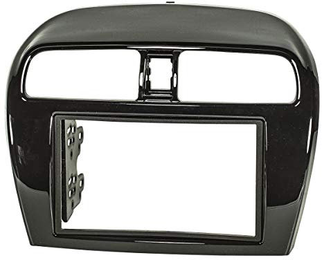 tomzz Audio 2437-003 Doppel DIN Radioblende kompatibel mit Mitsubishi Space Star ab 2013 Mirage ab 2012 Piano Lack schwarz