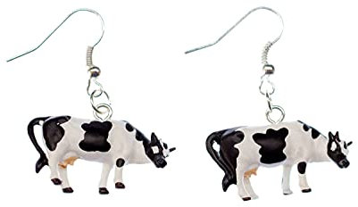 Aretes Miniblings pendientes vaca vacas vaca lechera Simmental Granja Granja de lech plastico - Me pendientes joyería hecha a mano demoda pendientes pta