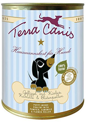 Terra Canis | Welpe Huhn mit Kürbis, Kamille und Blütenpollen | 6 x 800 g