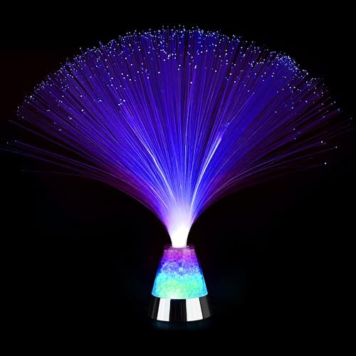 The Glowhouse - Eiskristall-Glasfaserlampe - 34,5 cm (13,5“) - Farbwechselnd