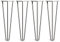 Lot 4 Pieds En Épingle À Cheveux En Acier 10mm Haute Qualité - Style Milieu 20ème Siècle - Protège-Pieds, Guide Installation, Vis Inclus - Disponible Dans 10-86cm Et Une Gamme Complète De Finitions