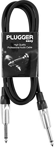 Plugger Câble Jack mâle/mâle mono 1,50 m Noir