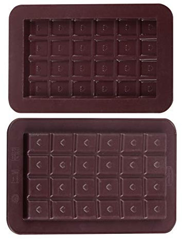 Dr. Oetker 1293 Silikon-Schokoladenform Süße Tafeln 2er Set, Formen aus hochwertigem Platinsilikon, Schokolade selbst machen - für individuelle Köstlichkeiten, (Farbe: braun), Menge: 1 Stück, 19 x 10,5 x 1 cm