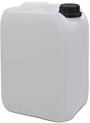 Bidon en plastique, bidon d'eau, bidon vide, plastique naturel 2,5 l / 5 l l / 10 l / 25l avec couvercle alimentaire, fermeture de sécurité, 5 l